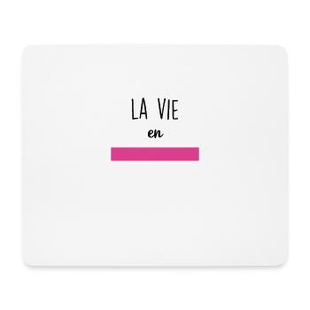 la vie en rose - Tapis de souris (format paysage) - blanc - Devant