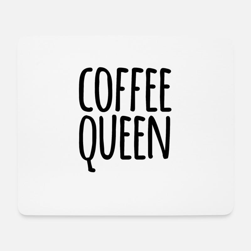 Kaffee-Königin lustige Kaffee-Zitat-Hemden - Mousepad (Querformat) - Weiß