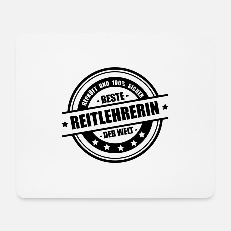 Reitlehrerin Sport Reiten Spruch Geschenk - Mousepad (Querformat) - Weiß