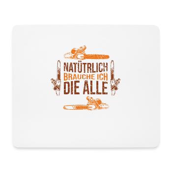 Holzfäller - Mousepad (Querformat) - Weiß - Vorne