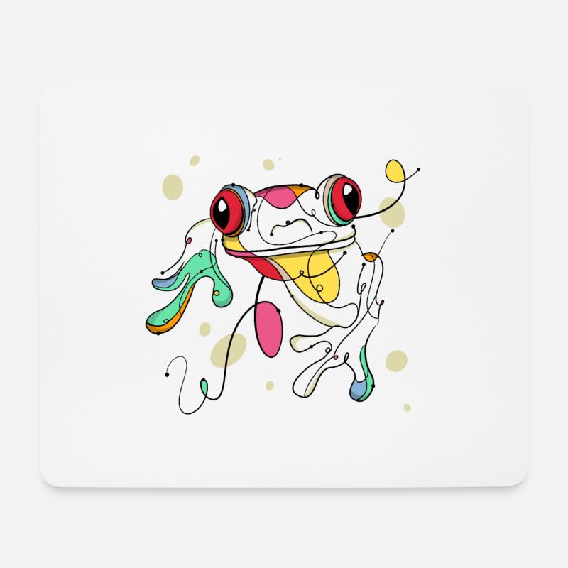 Frosch - Mousepad (Querformat) - Weiß