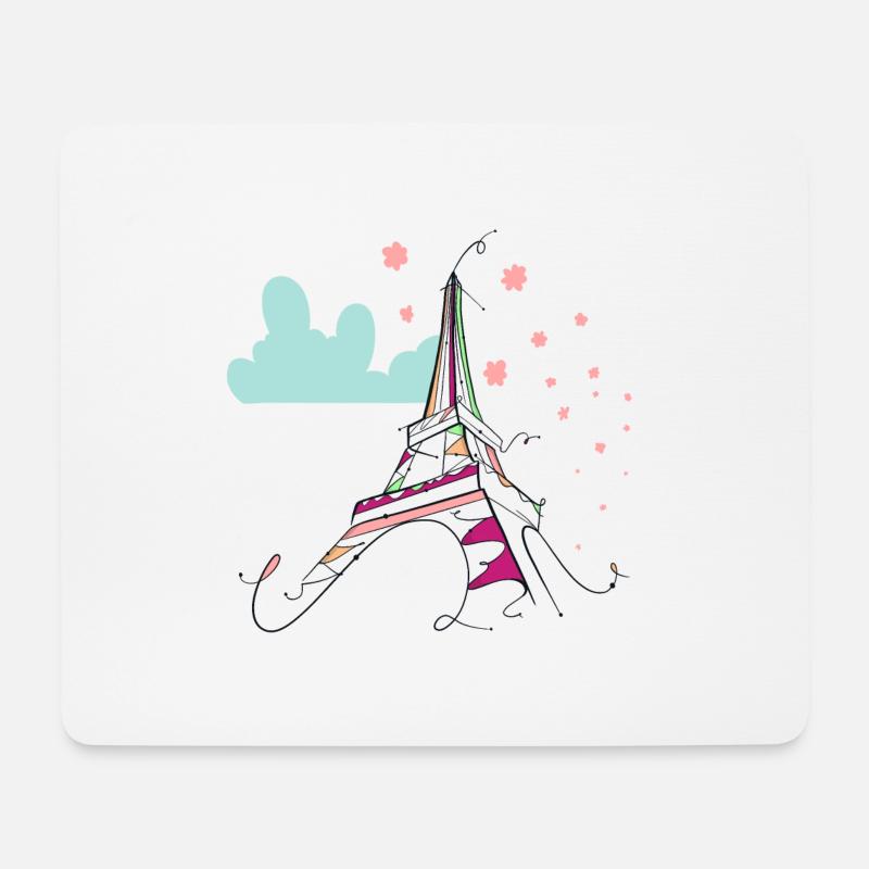 Eiffel Tower - Mouse Pad (horizontal) - white