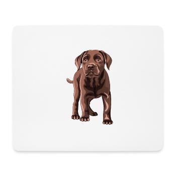 Labrador Retriever - Tapis de souris (format paysage) - blanc - Devant