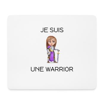 Je suis une warrior - Tapis de souris (format paysage) - blanc - Devant