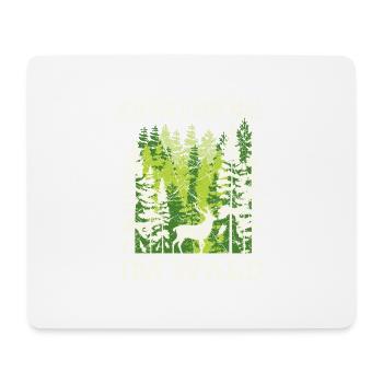 Ouvrier forestier forêt disant cadeau de blague de chasseur - Tapis de souris (format paysage) - blanc - Devant