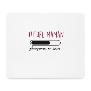 future maman enregistrement en cours - Tapis de souris (format paysage) - blanc - Devant