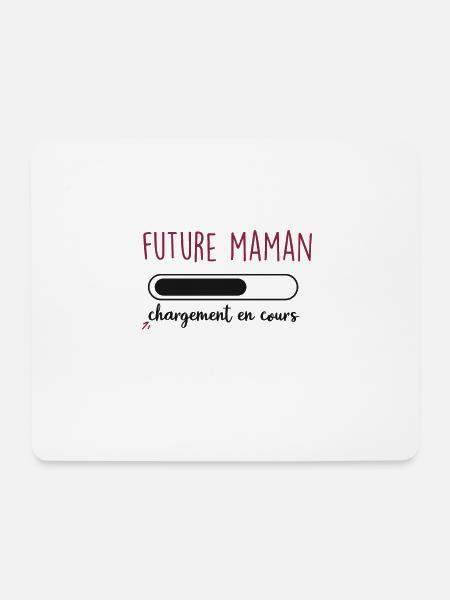 future maman enregistrement en cours - Tapis de souris (format paysage) - blanc