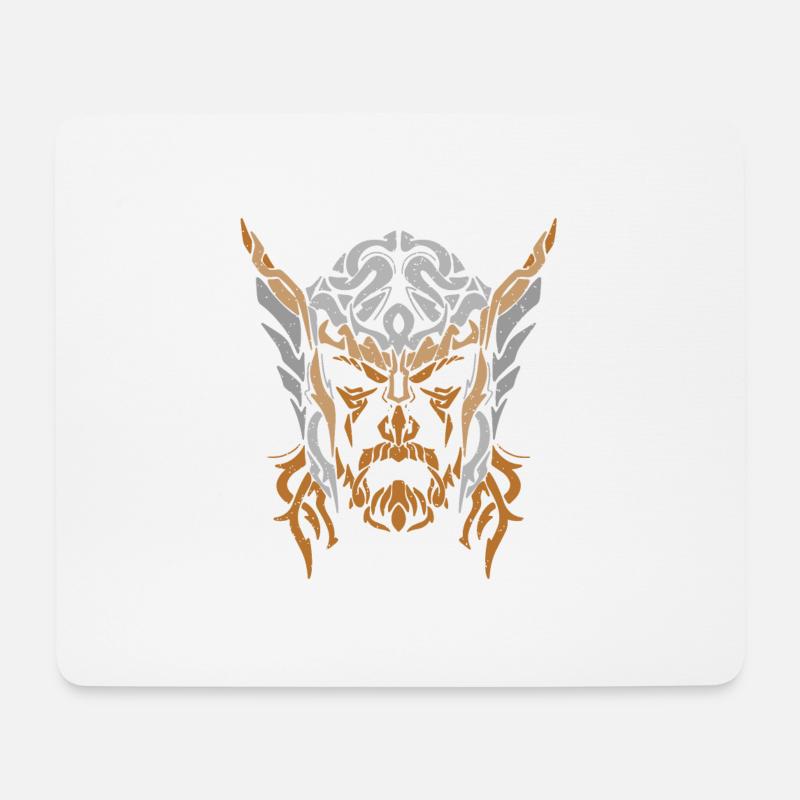 Thor Viking God Nordischer Heidentum Nordische - Mousepad (Querformat) - Weiß