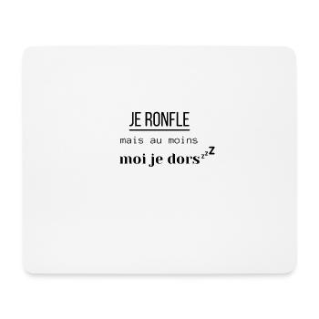 Ich schnarche, aber wenigstens schlafe ich - Mousepad (Querformat) - Weiß - Vorne