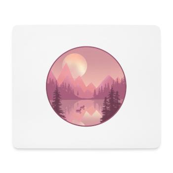 Ein Tag am See - Mousepad (Querformat) - Weiß - Vorne