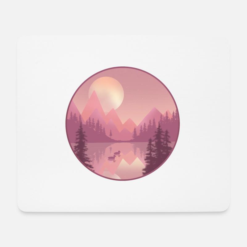 Ein Tag am See - Mousepad (Querformat) - Weiß