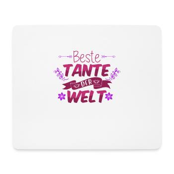 Tante Spruch Beste Tante der Welt Geschenk - Mousepad (Querformat) - Weiß - Vorne