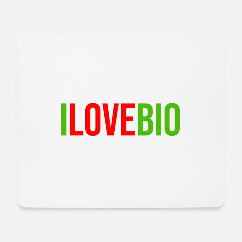 Ich liebe Bio - Mousepad (Querformat) - Weiß