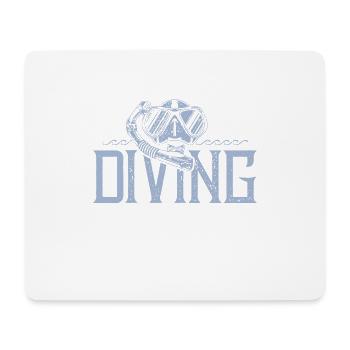 taucherbrille tauchen diving - Mousepad (Querformat) - Weiß - Vorne