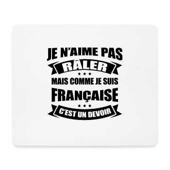 RALEUSE FRANÇAISE - Tapis de souris (format paysage) - blanc - Devant
