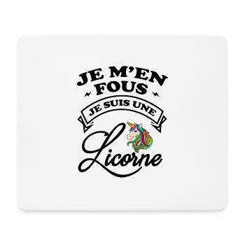 JE SUIS UNE LICORNE - Tapis de souris (format paysage) - blanc - Devant