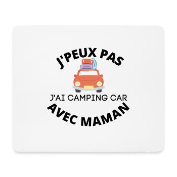 j'peux pas j'ai camping car avec maman - Tapis de souris (format paysage) - blanc - Devant