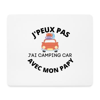 j'peux pas, j'ai camping car avec mon papy - Tapis de souris (format paysage) - blanc - Devant