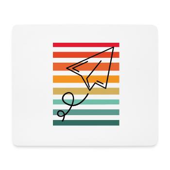 Avion en papier Sunset - Tapis de souris (format paysage) - blanc - Devant