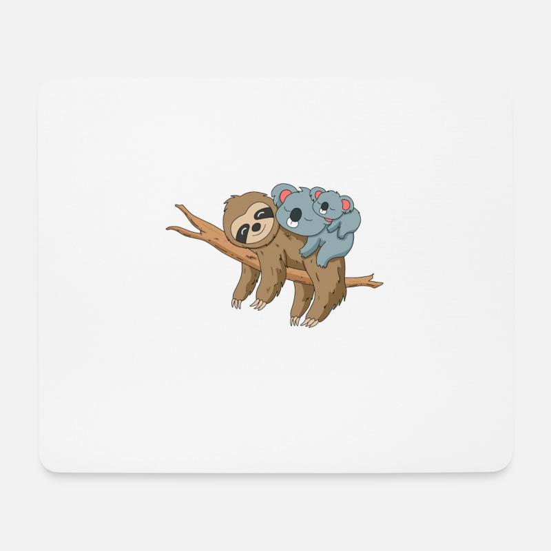 Niedliches Koala Faultier Geschenk Schlafen - Mousepad (Querformat) - Weiß