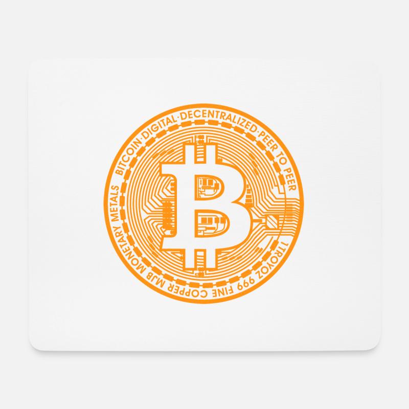 Bitcoin Blockchain - Mousepad (Querformat) - Weiß