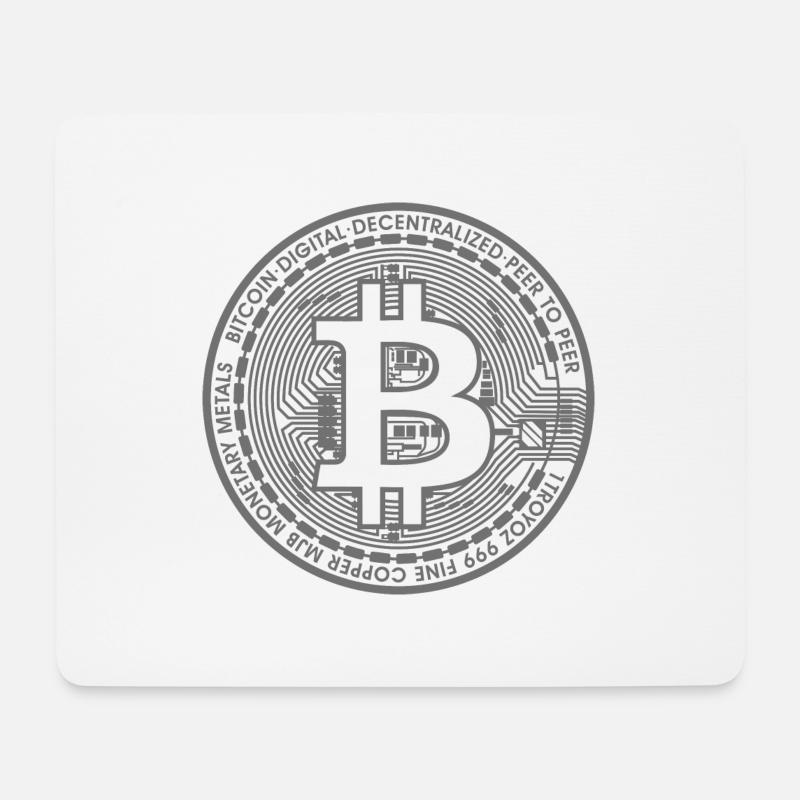Bitcoin Blockchain - Mousepad (Querformat) - Weiß