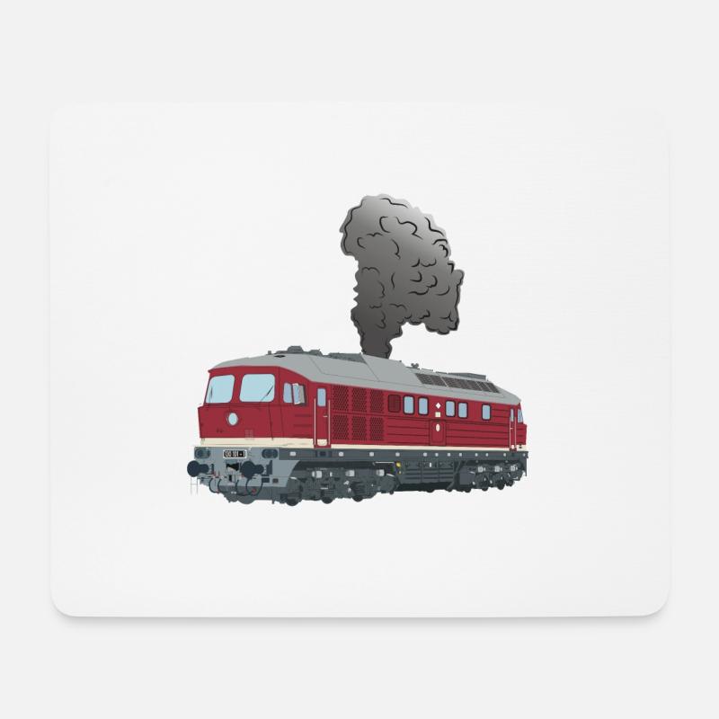 Ludmilla Lok Diesellok Taigatrommel BR 130 BR 132 - Mousepad (Querformat) - Weiß