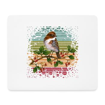 Colorful bird - Mouse Pad (horizontal) - white - Front