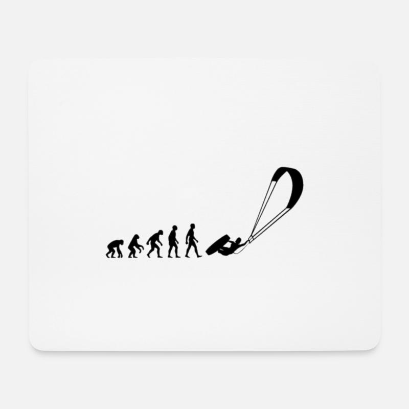 Kitesurfer - Mousepad (Querformat) - Weiß