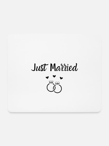 Just married - Mousepad (Querformat) - Weiß