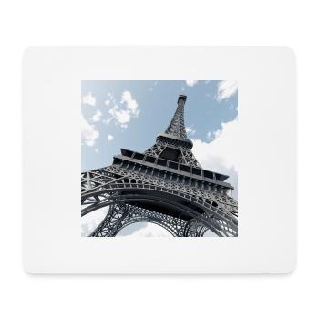 La Tour Eiffel à Paris - Tapis de souris (format paysage) - blanc - Devant