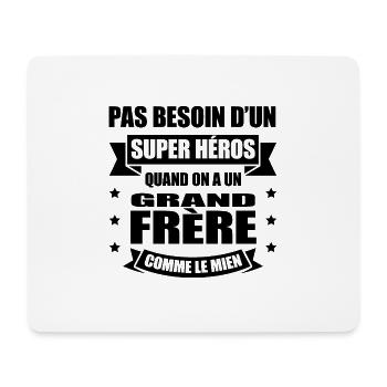 GRAND-FRÈRE SUPER-HÉROS - Tapis de souris (format paysage) - blanc - Devant
