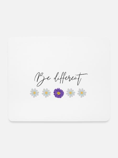 Be different - Mousepad (Querformat) - Weiß