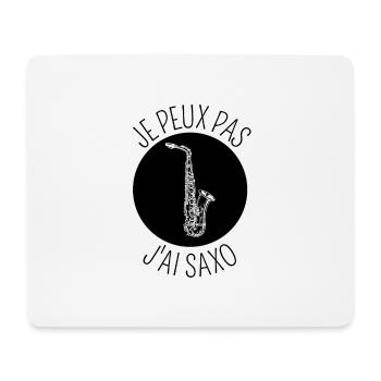 je peux pas j'ai saxo instrument de musique music - Tapis de souris (format paysage) - blanc - Devant