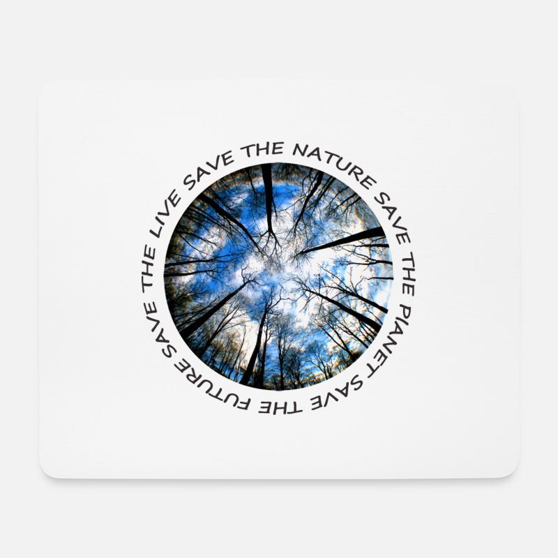 Wald, Naturschutz, Umweltschutz, Klimawandel - Mousepad (Querformat) - Weiß