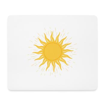 Soleil - Tapis de souris (format paysage) - blanc - Devant