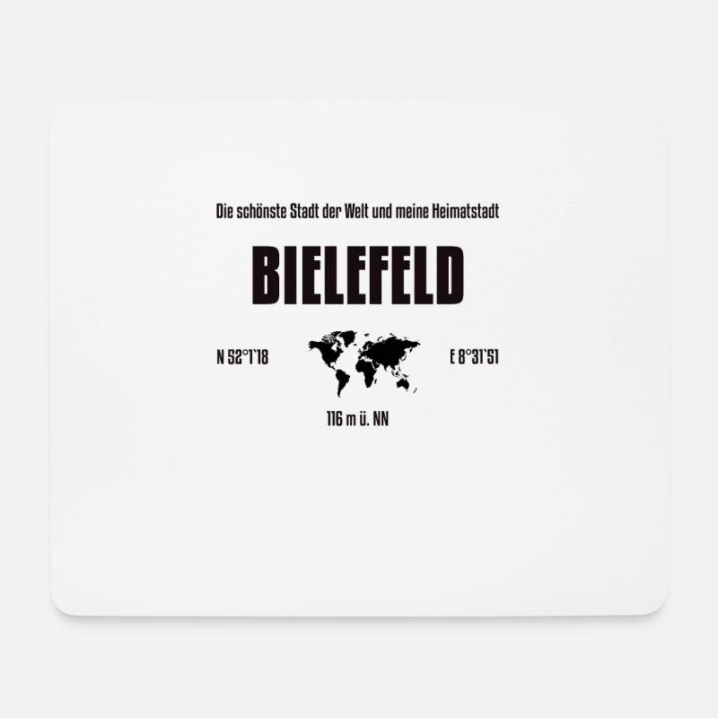 Bielefeld schönste Stadt der Welt - Mousepad (Querformat) - Weiß
