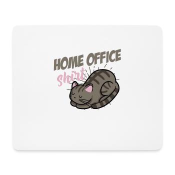 Home Office avec chat chat et cätchen Homeoffice - Tapis de souris (format paysage) - blanc - Devant