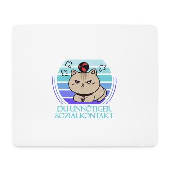 Geh mir aus dem weg du unnötiger Sozialkontakt - Mousepad (Querformat) - Weiß - Vorne