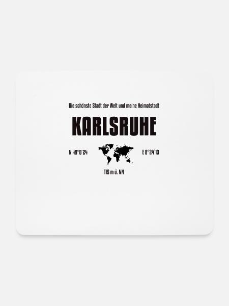 Karlsruhe schönste Stadt der Welt - Mousepad (Querformat) - Weiß