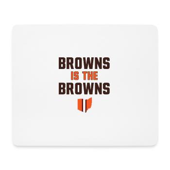 Braun ist das Braune- - Mousepad (Querformat) - Weiß - Vorne