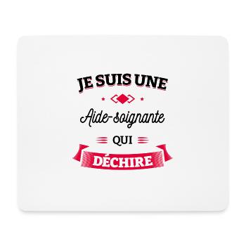 AIDE SOIGNANTE QUI DÉCHIRE - Tapis de souris (format paysage) - blanc - Devant