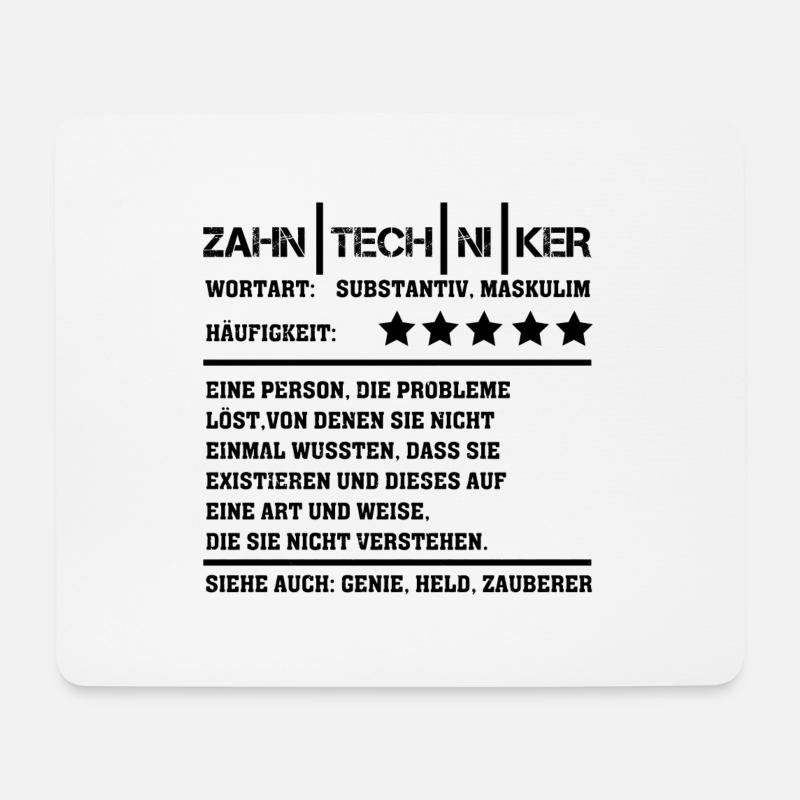 Zahntechniker Zahnarzt Beruf Arzt Geschenk - Mousepad (Querformat) - Weiß