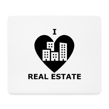 I LOVE REAL ESTATE - Mousepad (Querformat) - Weiß - Vorne