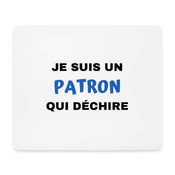 t shirt patron qui déchire cadeau humour boss chef - Tapis de souris (format paysage) - blanc - Devant