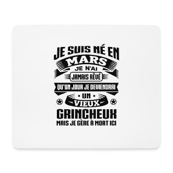 VIEUX GRINCHEUX MARS - Tapis de souris (format paysage) - blanc - Devant