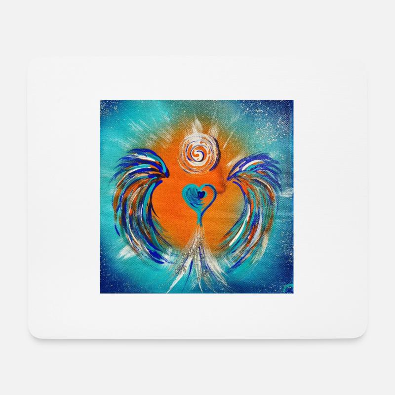 Herzengel Tun - Mousepad (Querformat) - Weiß