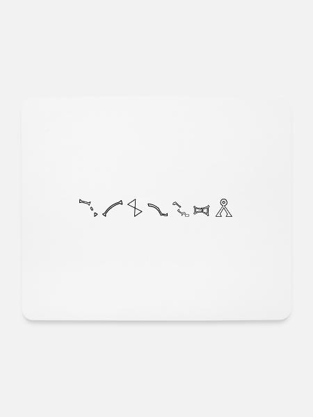 Stargate Dial Home Adress - Mousepad (Querformat) - Weiß