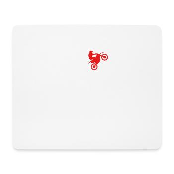 Herzschlag Motorradfahrer Geschenk Motocross - Mousepad (Querformat) - Weiß - Vorne