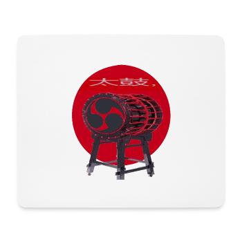 Taiko Tambour japonais - Tapis de souris (format paysage) - blanc - Devant